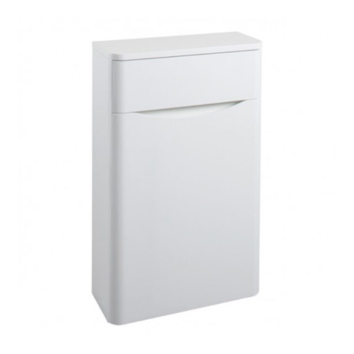 Bali 500mm WC Toilet Bathroom Unit In 4 Colours - White Gloss Finish