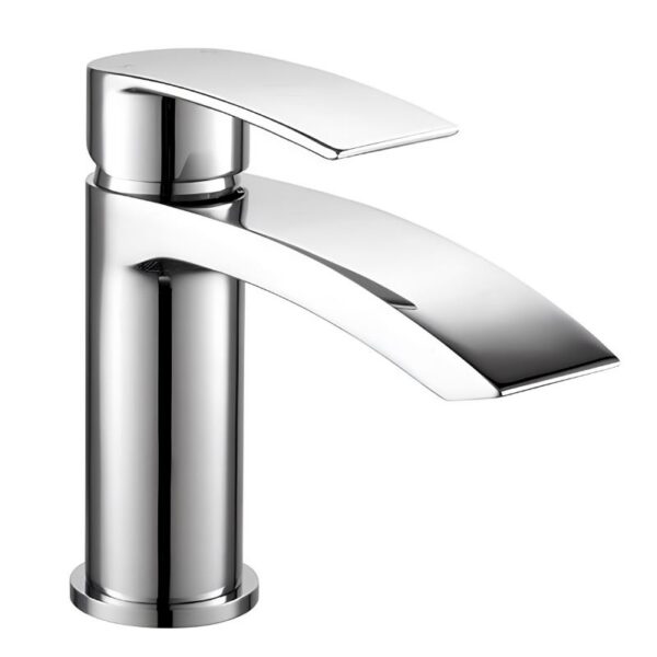 Kartell Curve Mono Basin Mixer Tap with Waste - Chrome