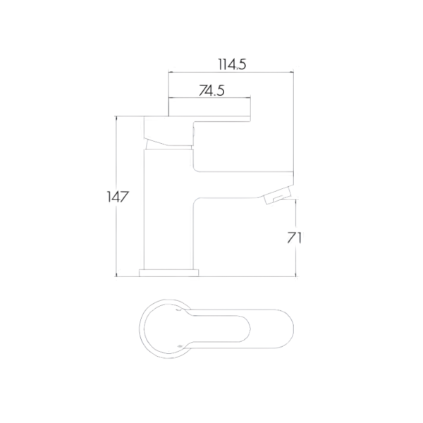 Sognare Favour Mono Basin Mixer Tap Inc Clicker Waste - Chrome - Image 4