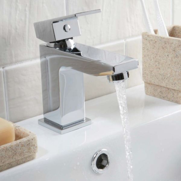 Sognare Lanza Mono Basin Mixer Tap With Push Waste - Chrome - Image 2