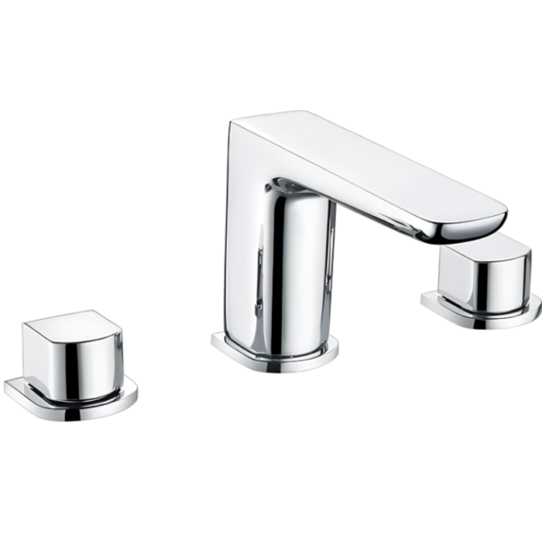 Sognare Muro Three Hole Basin Tap - Chrome