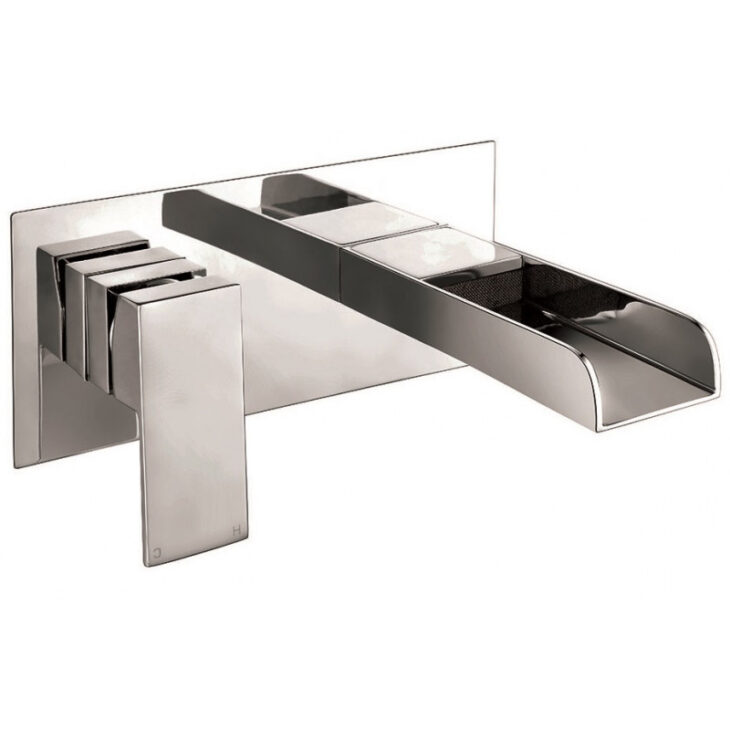 Victoria Wall Mounted Basin Mixer Tap - Chrome