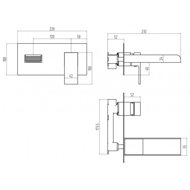 Victoria Wall Mounted Basin Mixer Tap - Chrome - Image 3
