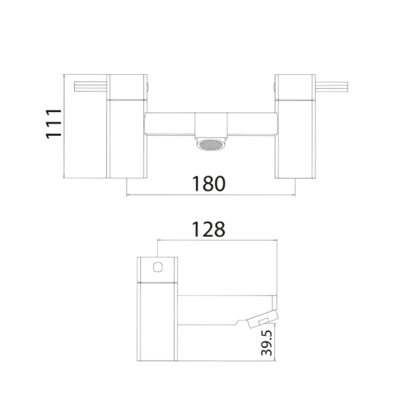 Forme Bath Filler Tap - Chrome - Image 3