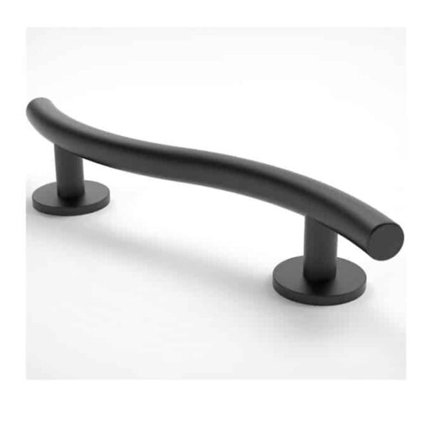 NYMAS 355MM Matt Black Curved Grab Rail