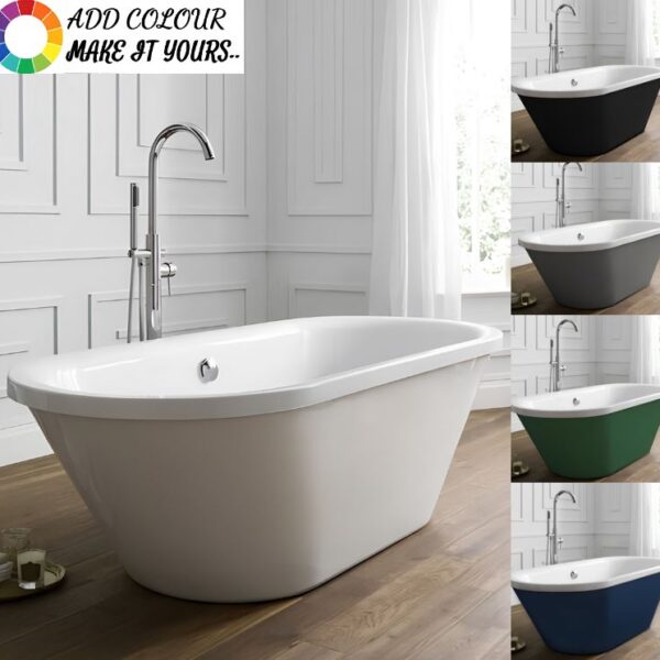 Coloured 1800mm Luxury Haworth Skirted Freestanding Bath - Choose Any Ral Colour