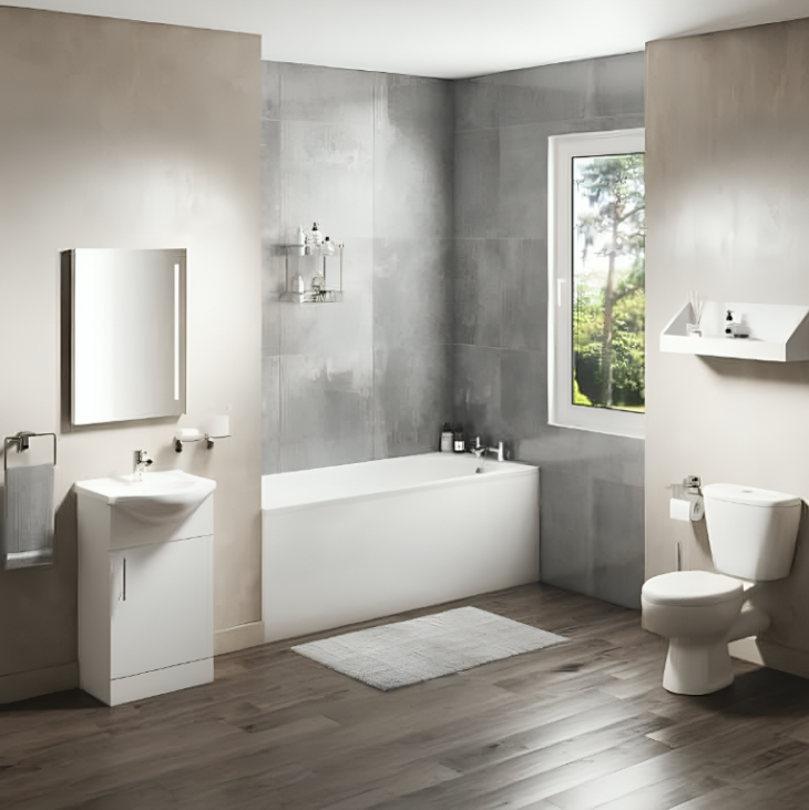 Kartell G4K 1600MM Single Ended Bath With Drilled Tap Holes - Image 4