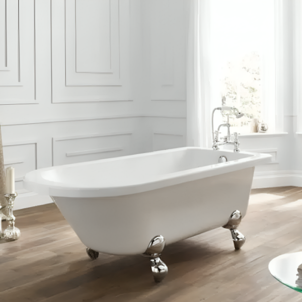 April Bentham Single Ended Freestanding Bath | 28A1710 - Chrome Modern