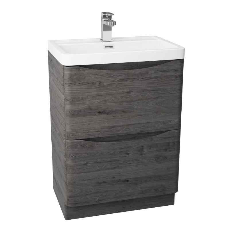Cassellie Bali 600MM Graphite Oak Floor Standing Unit | GOFSC594A