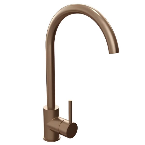 Swan Neck Kitchen Tap | KTA40 - Brushed Copper