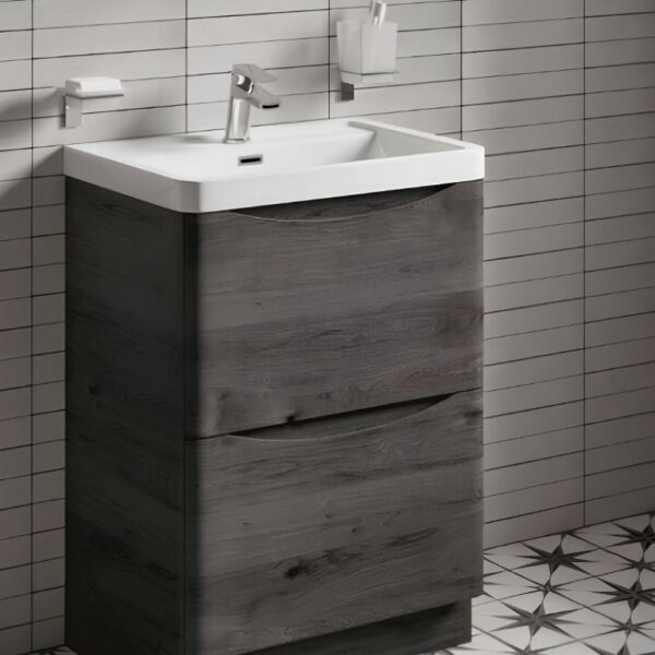 Cassellie Bali 600MM Graphite Oak Floor Standing Unit | GOFSC594A - Image 2
