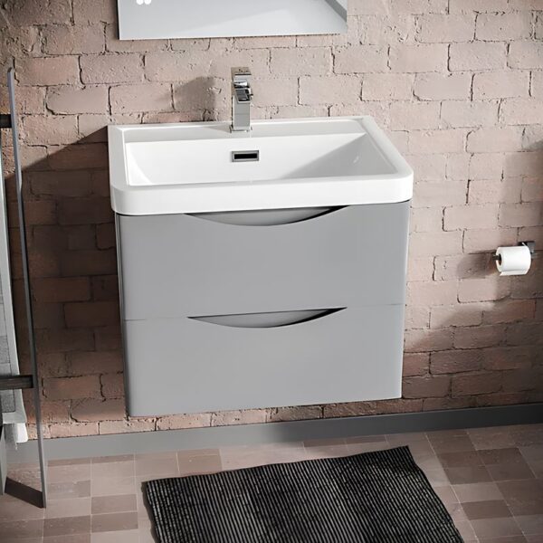 Cassellie Bali 600MM Grey Wall Hung Unit | GRYWMC594B - Image 2