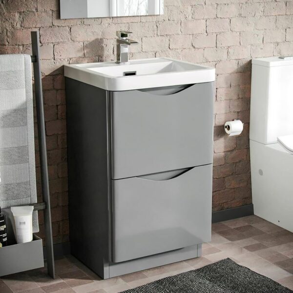 Cassellie Bali 600MM Grey Floor Standing Unit | GRYFSC594B - Image 2