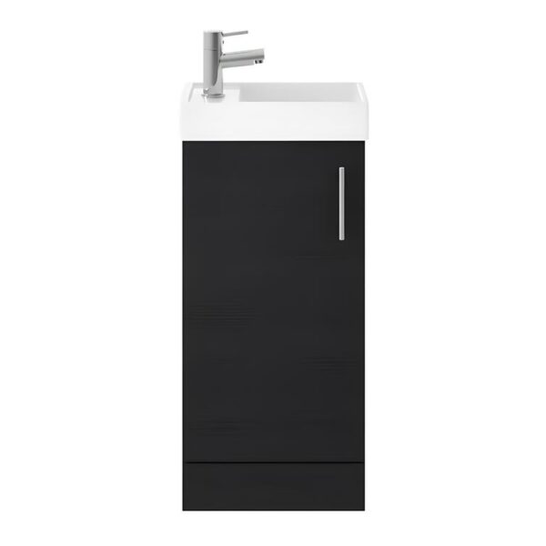 Premier Vault 405MM Floor Standing Unit & Basin - Hacienda Black