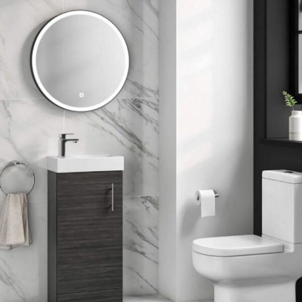 Premier Vault 405MM Floor Standing Unit & Basin - Hacienda Black - Image 2