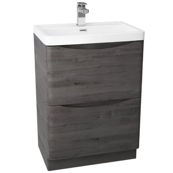 Cassellie Bali 600MM Graphite Oak Floor Standing Unit | GOFSC594A