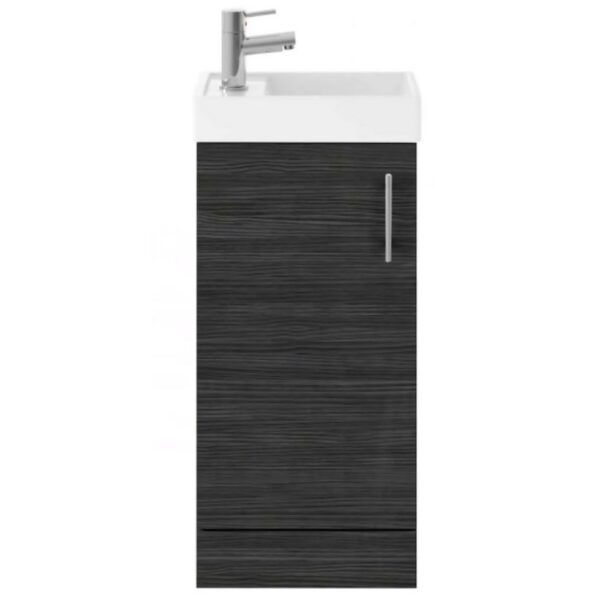 Premier Vault 405MM Floor Standing Unit & Basin - Hacienda Black