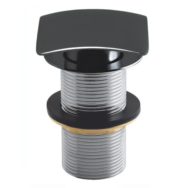Matt Black Unslotted Click Clack Basin Waste