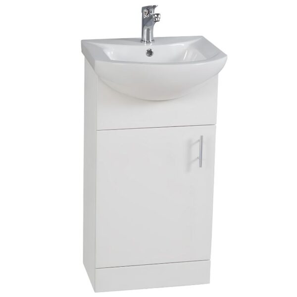 Sognare Lanza 450mm Floor Standing Vanity Unit with Basin in Gloss White