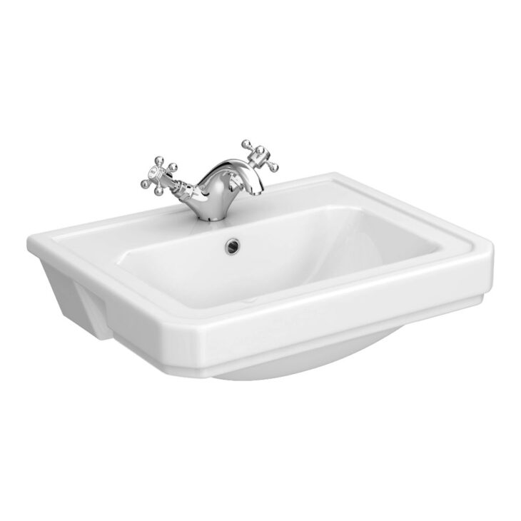 Carlton 560 x 450 1TH Semi Recessed Basin