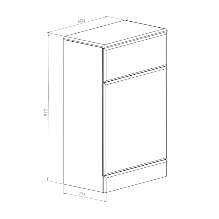 Manza 500MM Gloss White Back To Wall WC Unit - Image 2