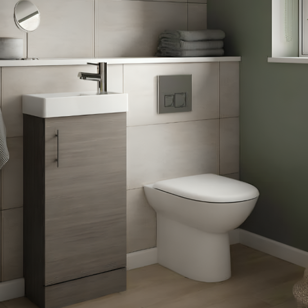 Premier Vault 405MM Floor Standing Unit & Basin - Grey Avola - Image 2