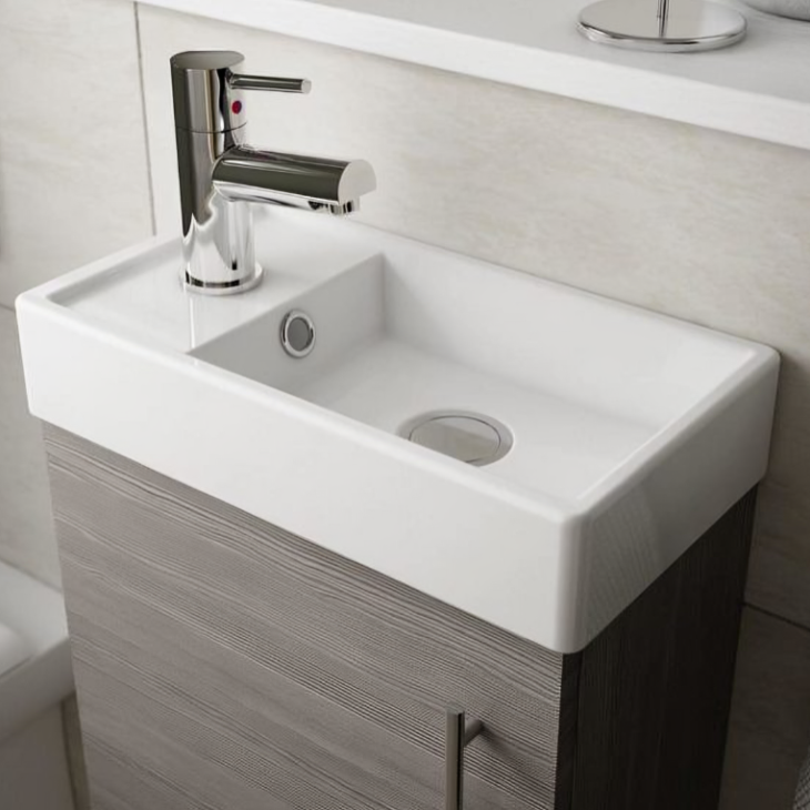 Premier Vault 405MM Floor Standing Unit & Basin - Grey Avola - Image 3