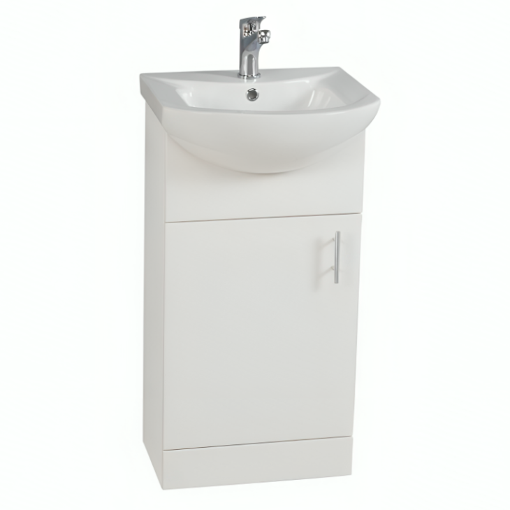 Manza 450MM Vanity Unit And Basin -  Gloss White