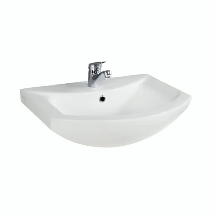 Manza 650mm Vanity Unit And Basin - Gloss White - Image 3