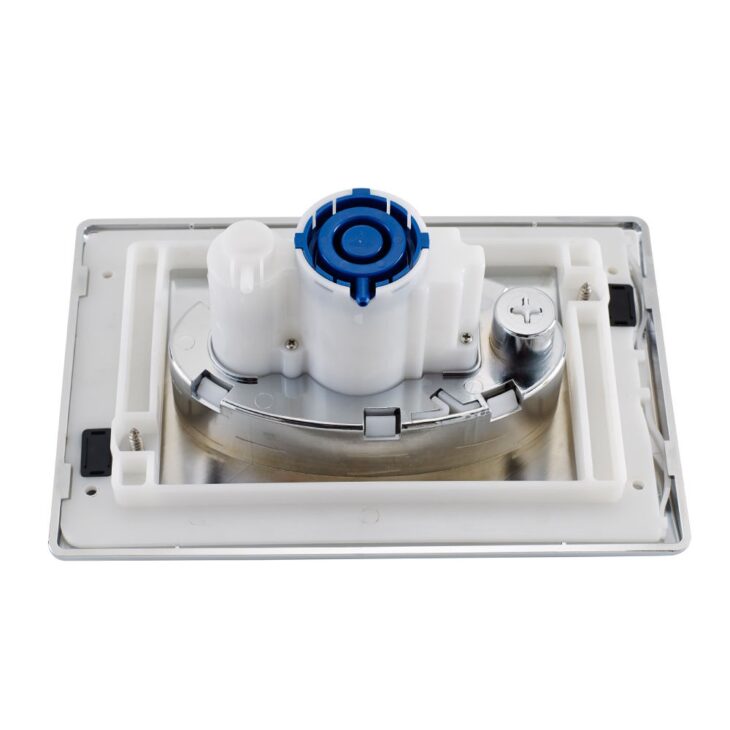 Square Chrome Pneumatic Toilet Large Flush Plate WC Button - Image 3
