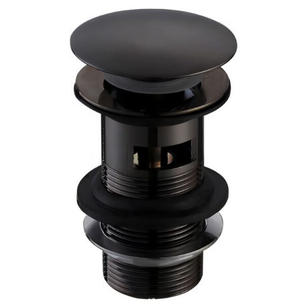 Mono Black Slotted Push Button Pop-Up Basin Waste