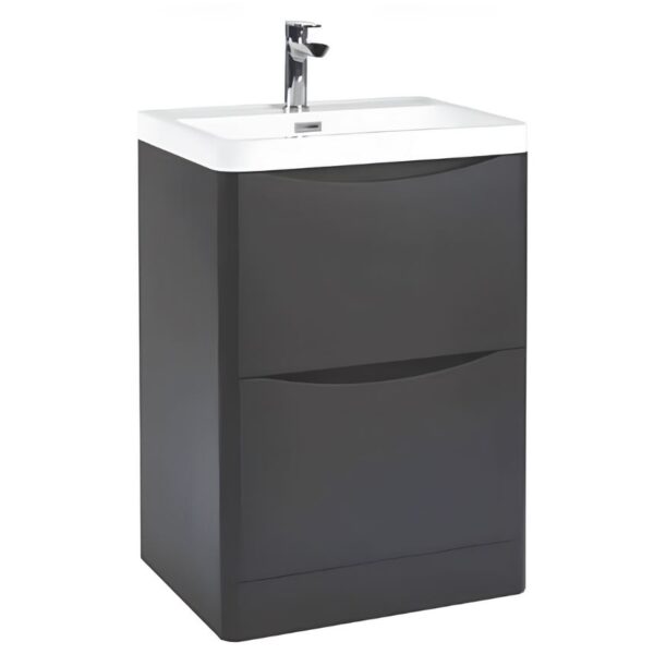 Sognare Cella 500mm Matt Grey Floor Standing Vanity Unit & Basin