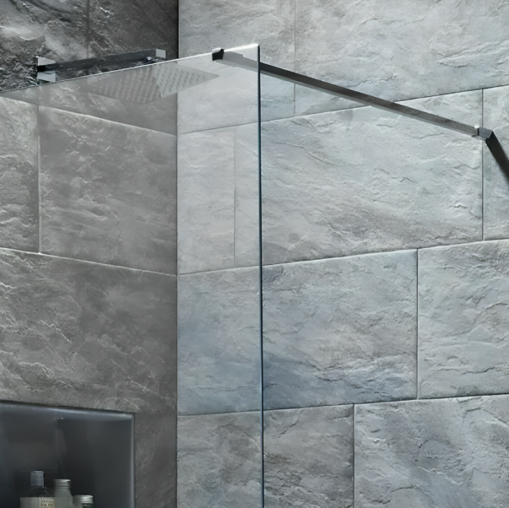 Sognare 2m Tall Wetroom Panel | 600mm -1200mm - Chrome - Image 2