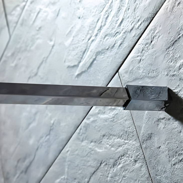 Sognare 2m Tall Wetroom Panel | 600mm -1200mm - Chrome - Image 3