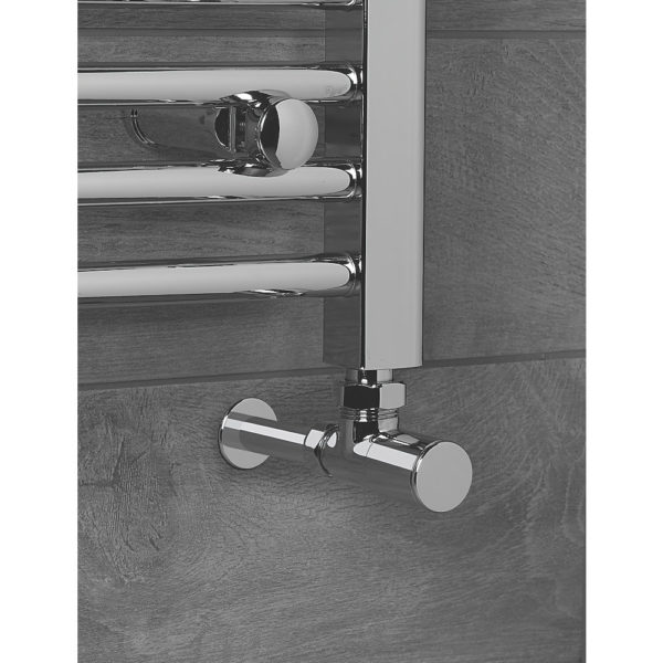 Manual Radiator Valves Brass Angled Corner Straight 1/2" x 15mm - Image 3