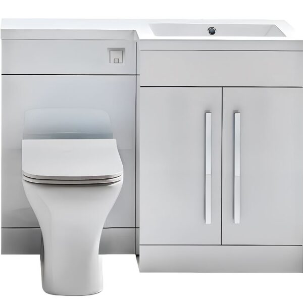Sognare Mili 1100mm Gloss White L Shape Furniture Pack