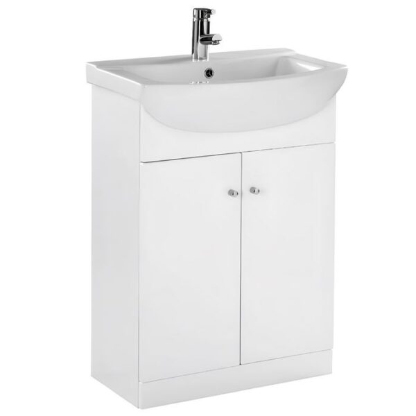 550MM Ikoma White Gloss Vanity Unit and Basin