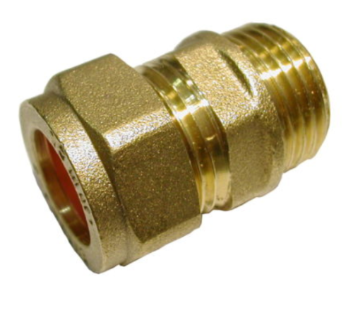 15mm x 1/2 in BSP Male Straight Coupler Brass Compression Fitting