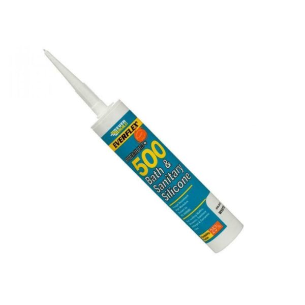 White Everflex 500 Bath & Sanitary Silicone