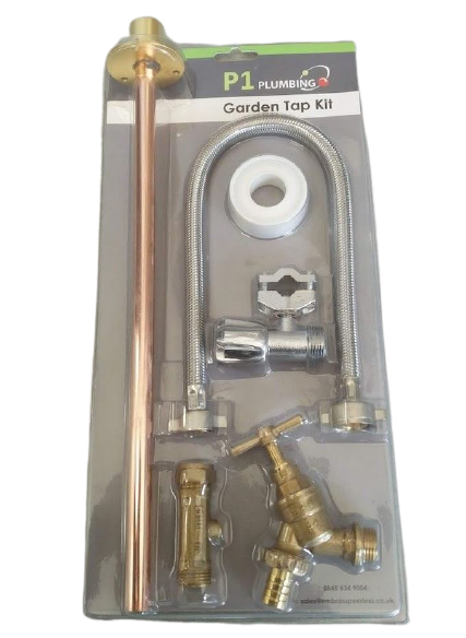 Outdoor Garden Tap Kit Self Cut Diy Fit Brass