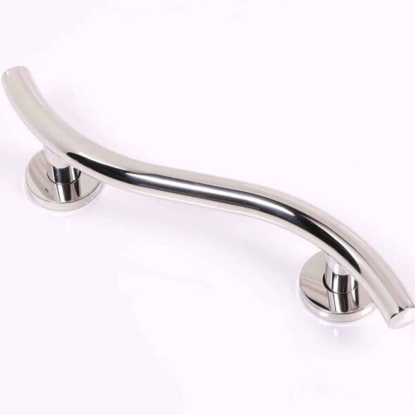 Nymas 620MM Luxury Curved Stainless Steel Grab Rail | 311662