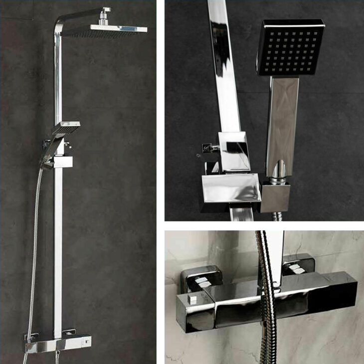 900mm Bathroom Shower Suite L Shaped Furniture BTW Toilet WC Tap Shower - Image 6