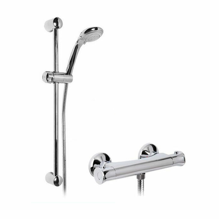 Left Hand Quadrant Shower Enclosure Corner Cubicle Stone Tray & Waste Offset - Image 6