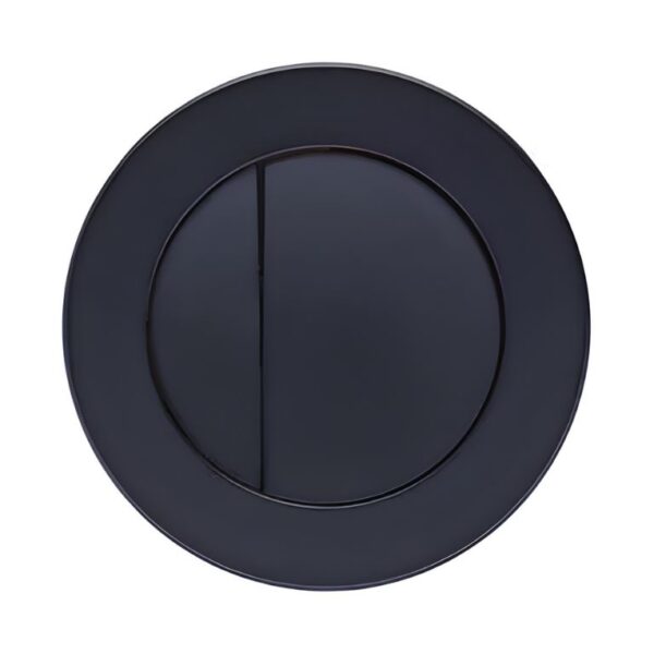 Tavistock Round Dual Flush Plate Matt Black TR9022-Pneumatic