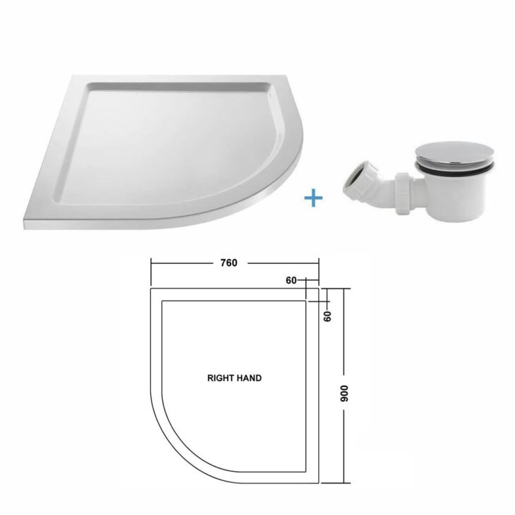 900 x 760mm Quadrant Shower Enclosure Basin Toilet Bathroom Suite Tap & Shower - Image 2
