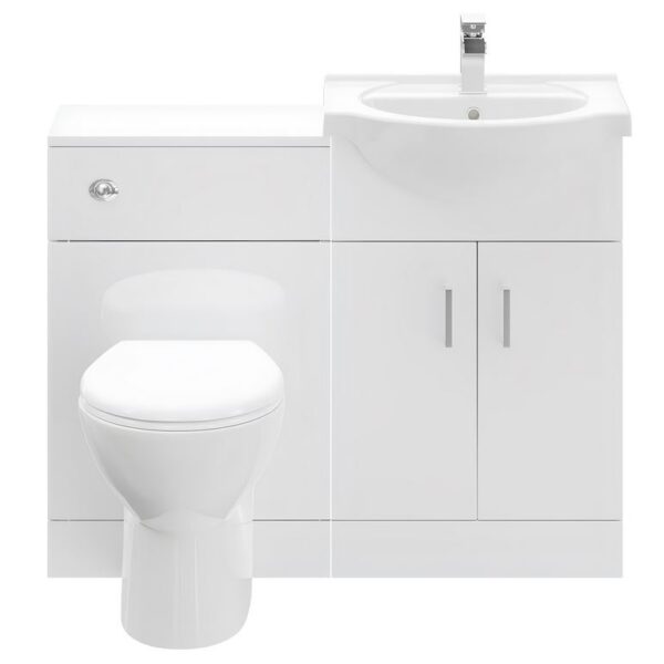 Sliding Door Shower Enclosure Suite with Bathroom Furniture Vanity WC Unit BTW - Image 5