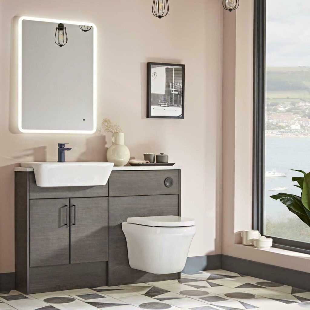 Tavistock Round Dual Flush Plate Matt Black TR9022