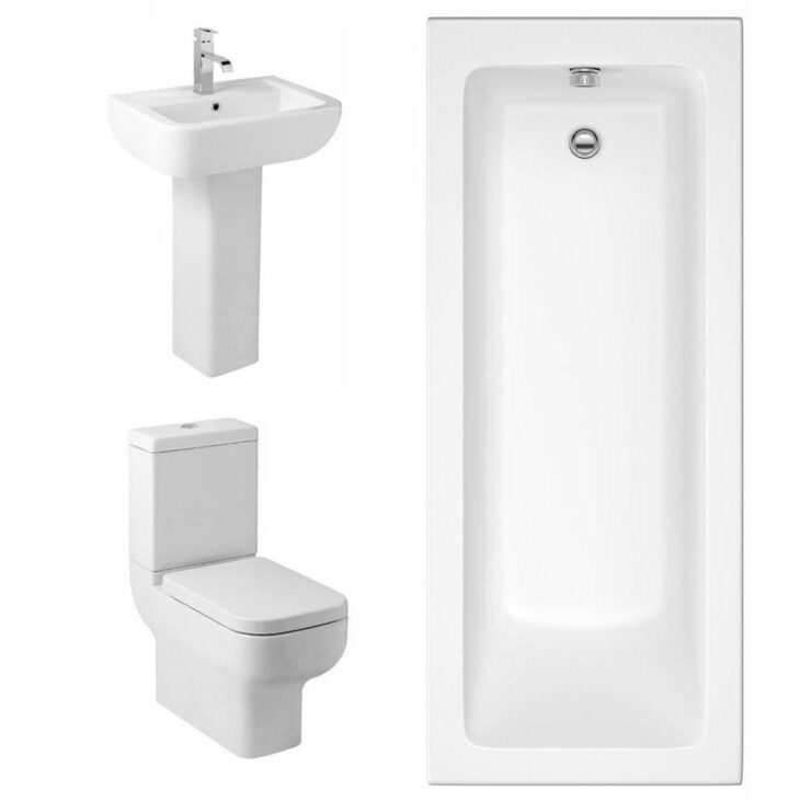 Complete Bathroom Suite - 1700mm Bath, Close Coupled Toilet & Basin