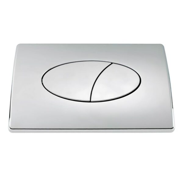 Chrome Rectangle Large Oval Flush Plate-Pneumatic