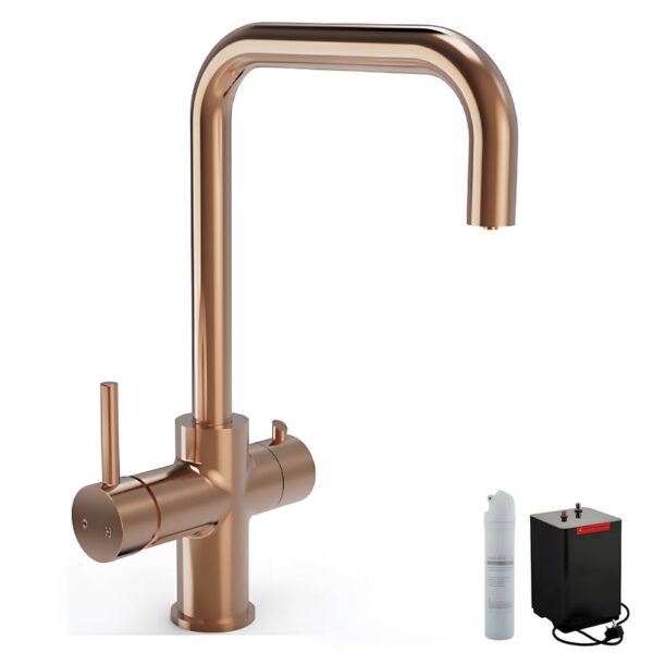 3 In 1 Instant Hot & Cold Boiling Kitchen Mixer Tap -Copper